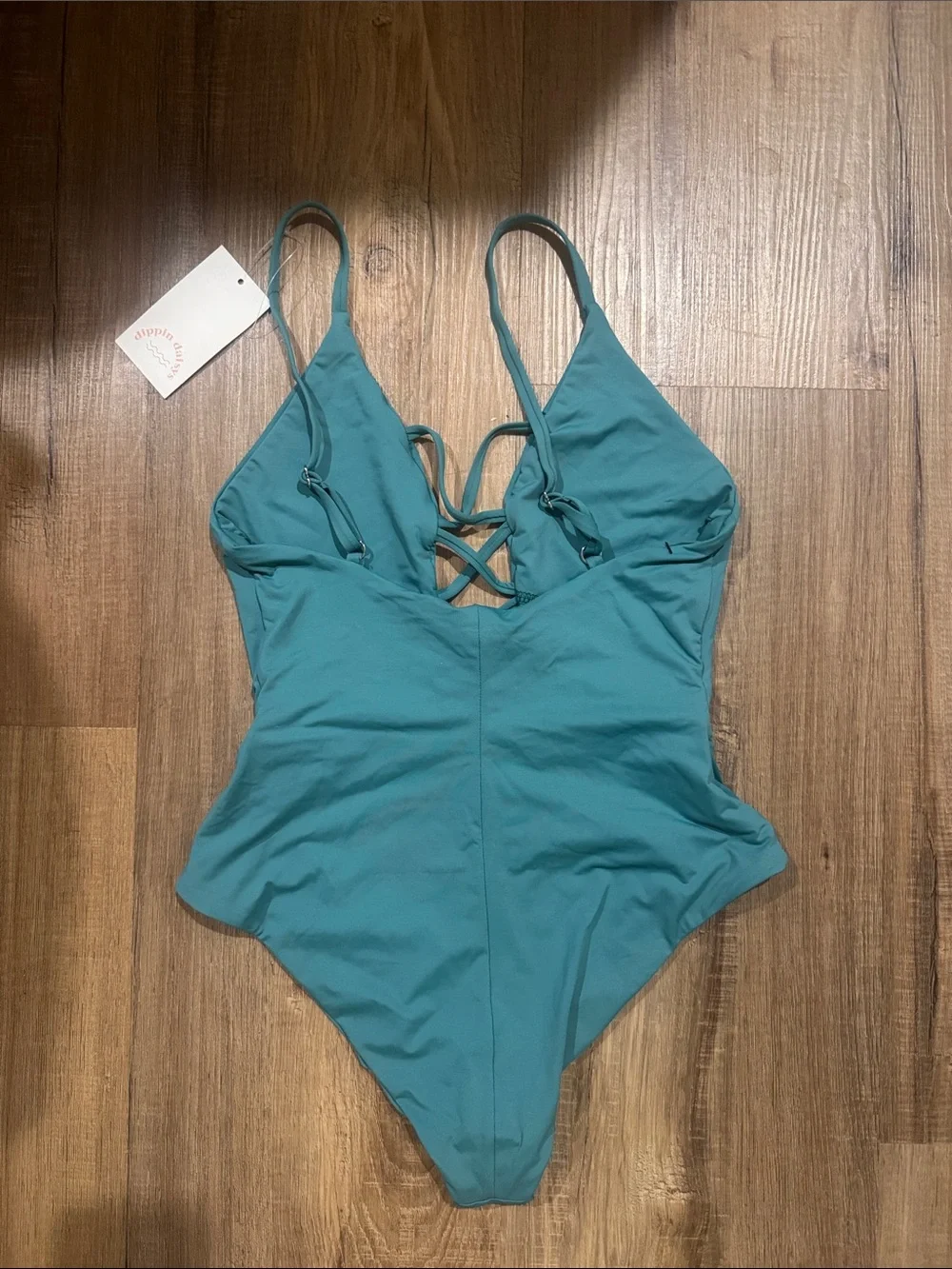 Dippin daisys bliss one piece envy teal blue medium NWT